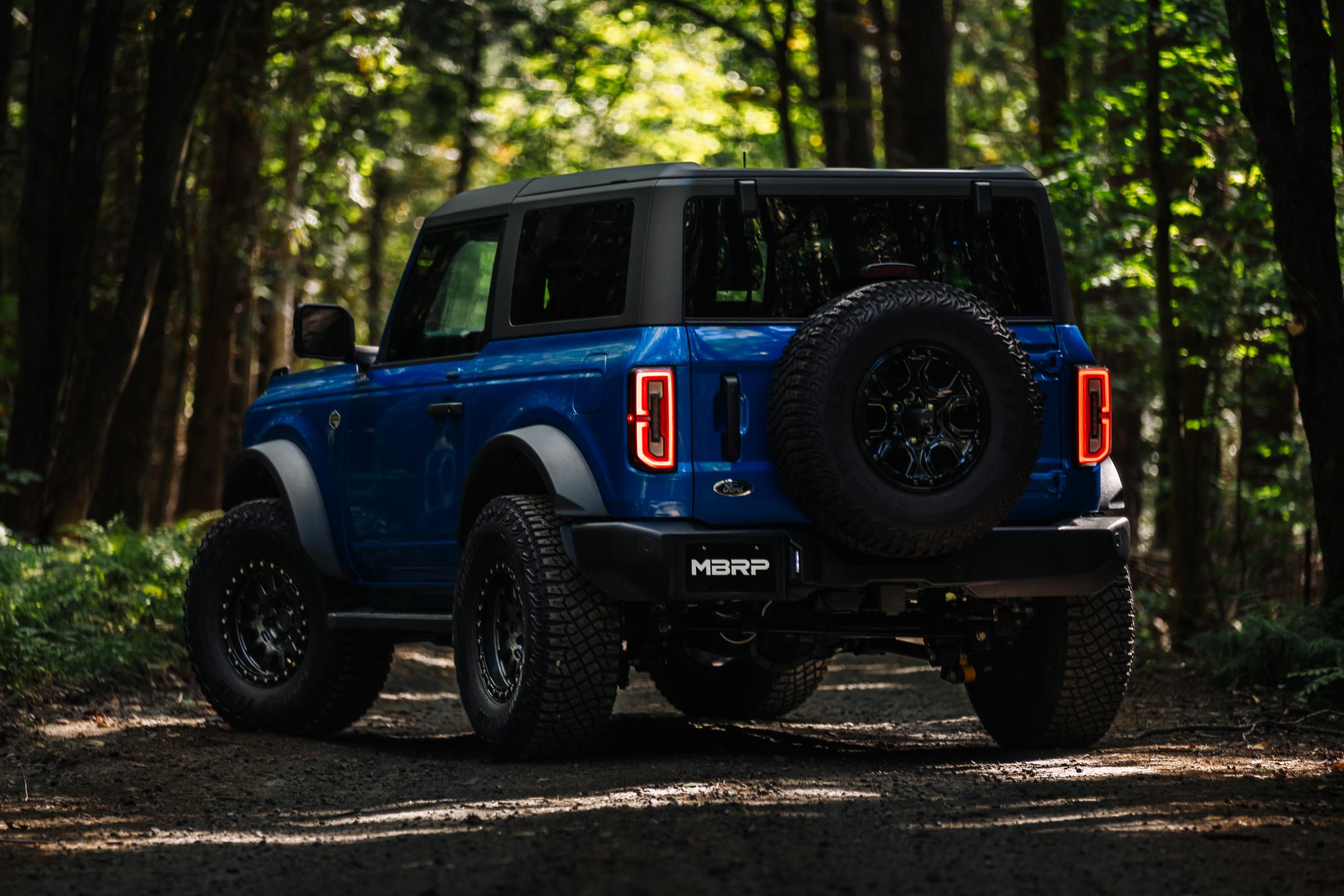2021-Up Ford Bronco 2.3L/2.7L T304 Stainless Steel 3 Inch Cat-Back Single High Clearance Rear Exit Touring Armor Pro MBRP