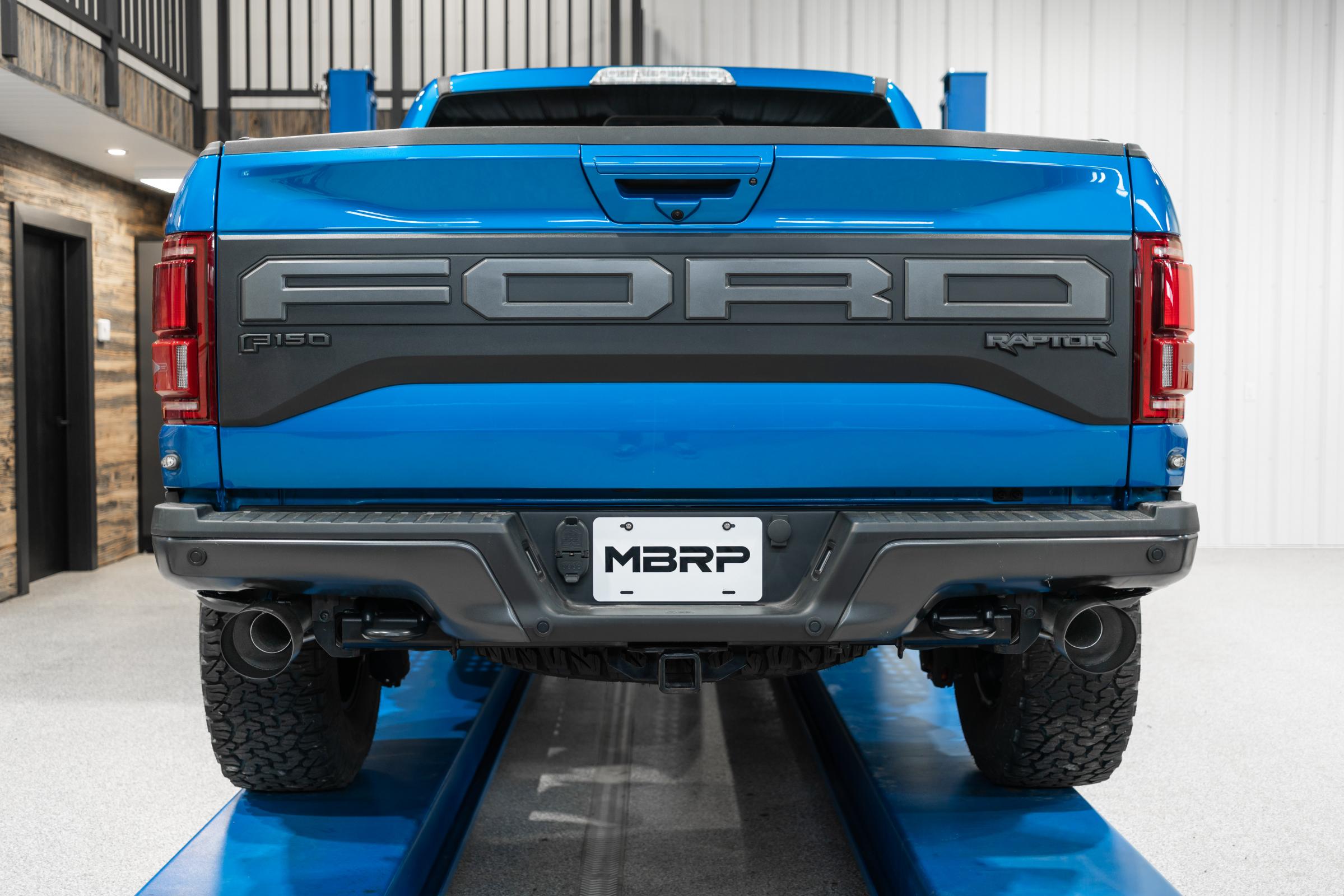 3 Inch Exhaust Resonator Back Dual Rear Exit T409 Stainless Steel For 17-20 Ford F-150 Raptor 3.5L EcoBoost MBRP