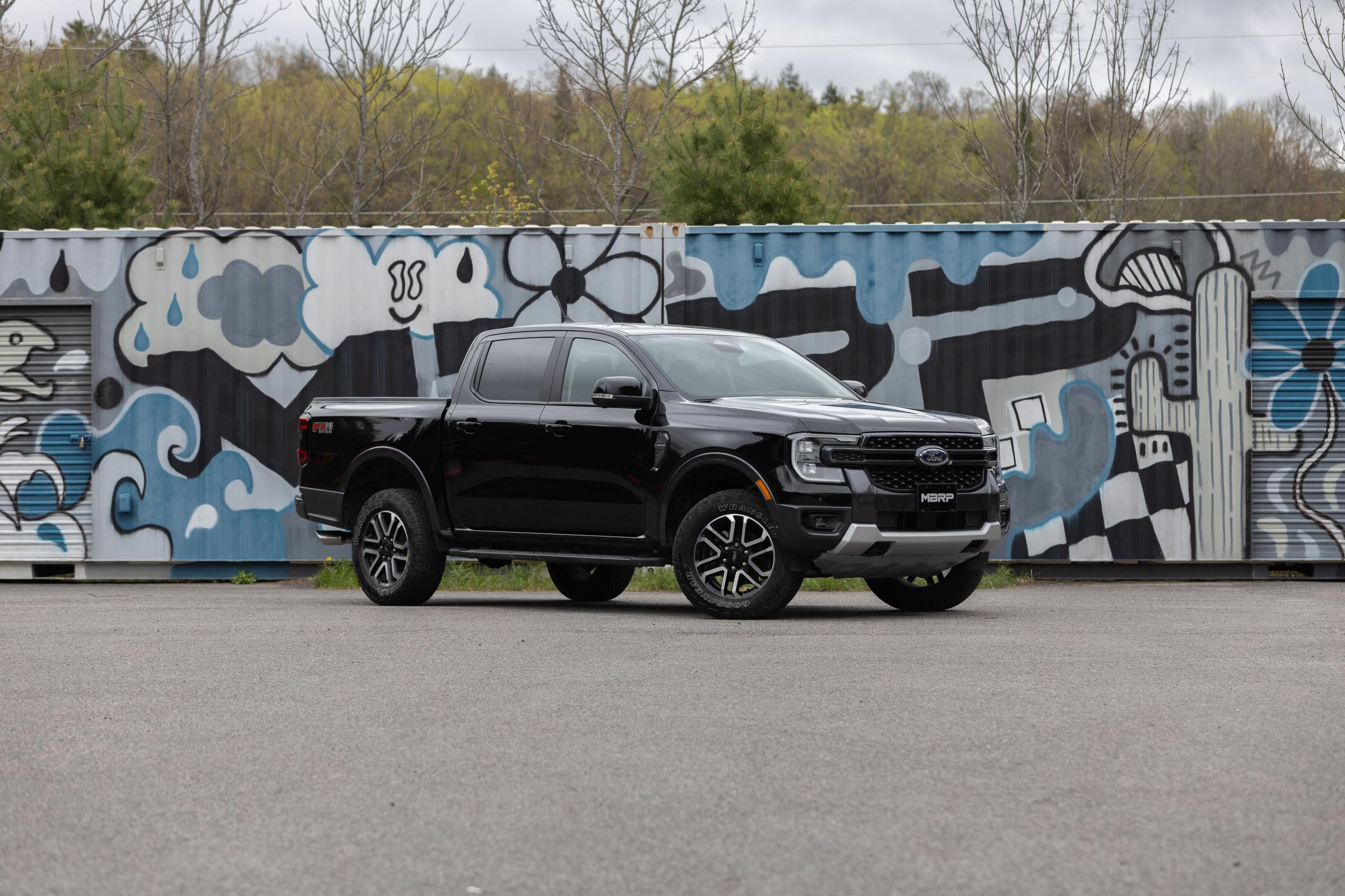 2024-Up Ford Ranger 2.3L Ecoboost Armor Pro T304SS 3-Inch Cat-Back Single Side Exit with Polished Tip MBRP