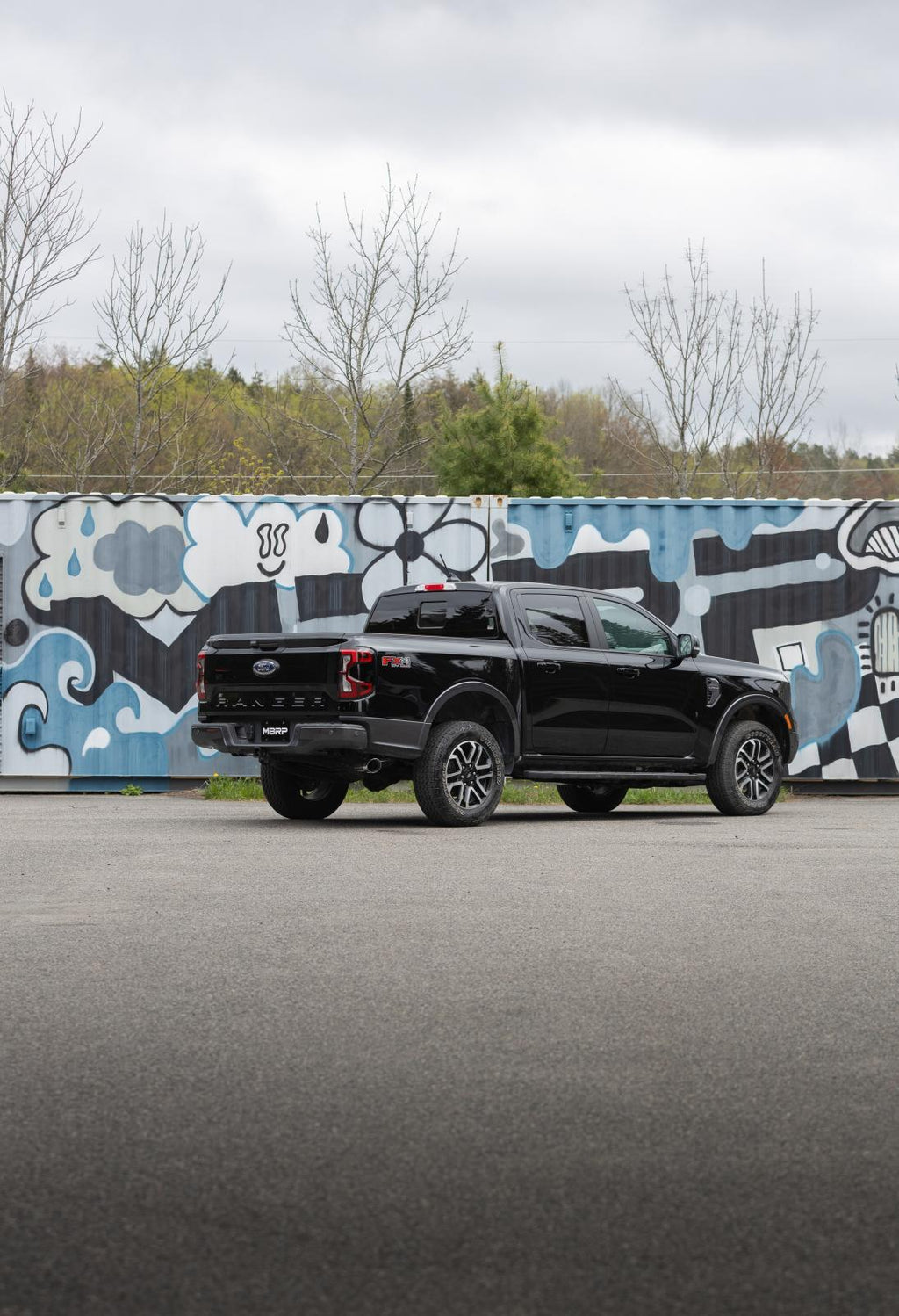 2024-Up Ford Ranger 2.3L Ecoboost Armor Lite Aluminized Steel 3-Inch Cat-Back Single Side Exit with Polished Tip MBRP