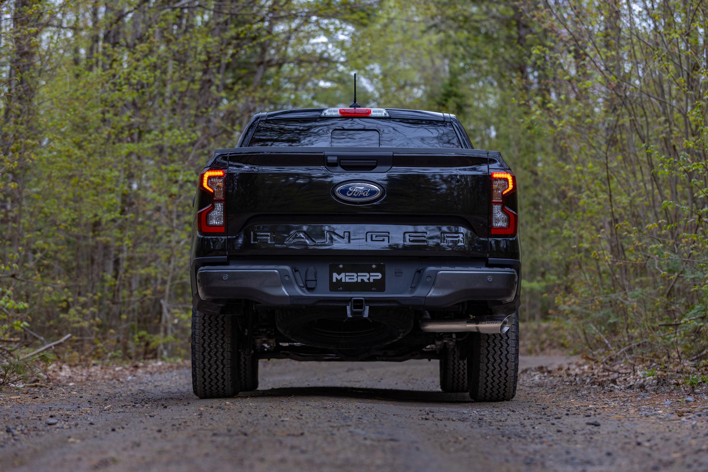 2024-Up Ford Ranger 2.3L Ecoboost Armor Lite Aluminized Steel 3-Inch Cat-Back Single Side Exit with Polished Tip MBRP