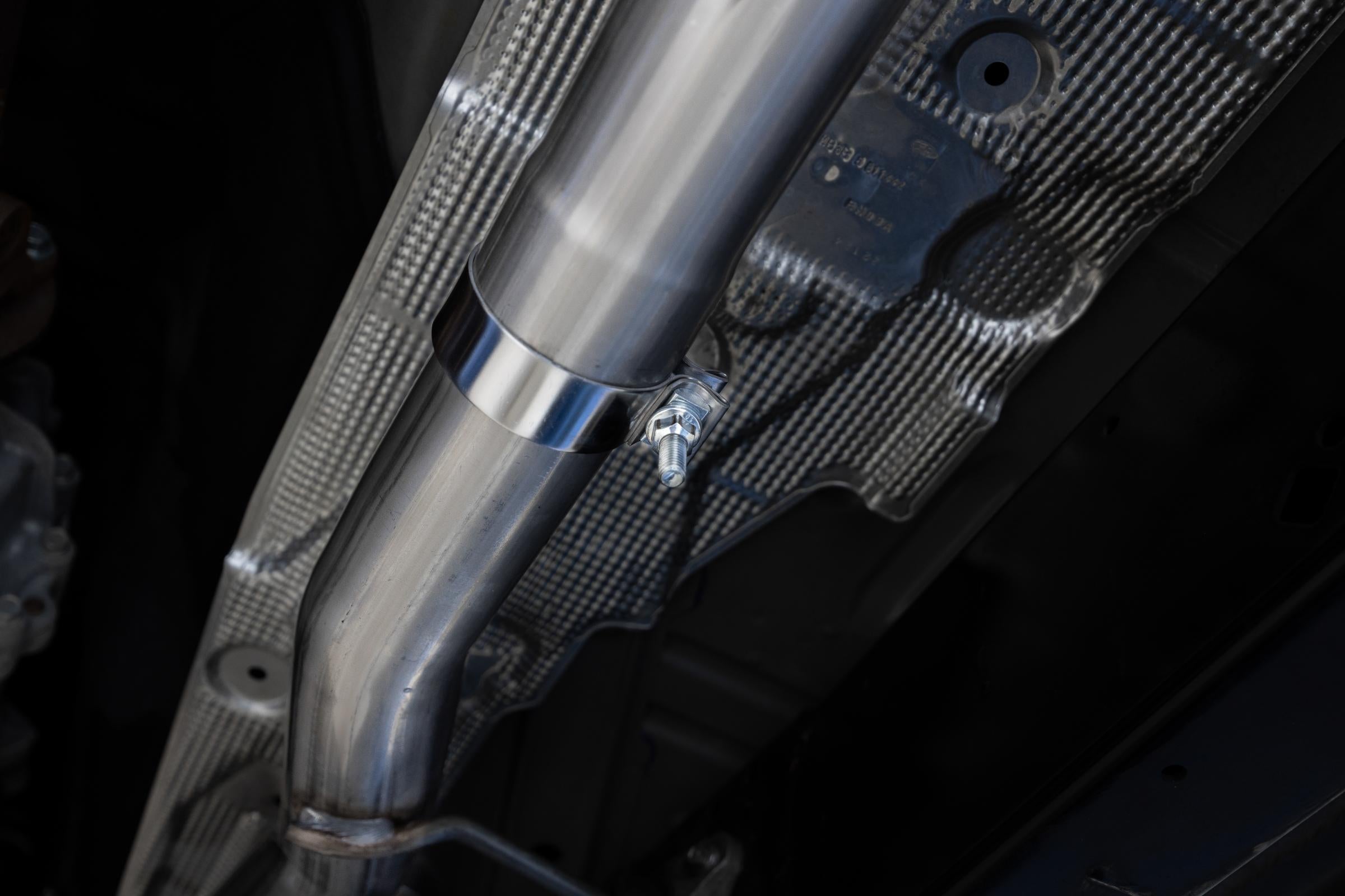 2024-Up Ford Ranger 2.3L Ecoboost Armor BLK Black-Coated Aluminized Steel 3-Inch Cat-Back Single Side Exit with Black Tip MBRP