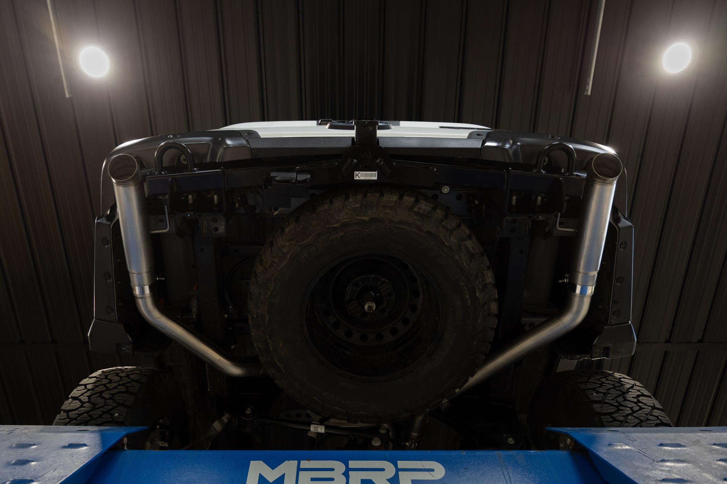 24-Present Ford Ranger Raptor 3.0L EcoBoost, Armor Pro 3-Inch Axle-Back Dual Rear Turn-Down MBRP