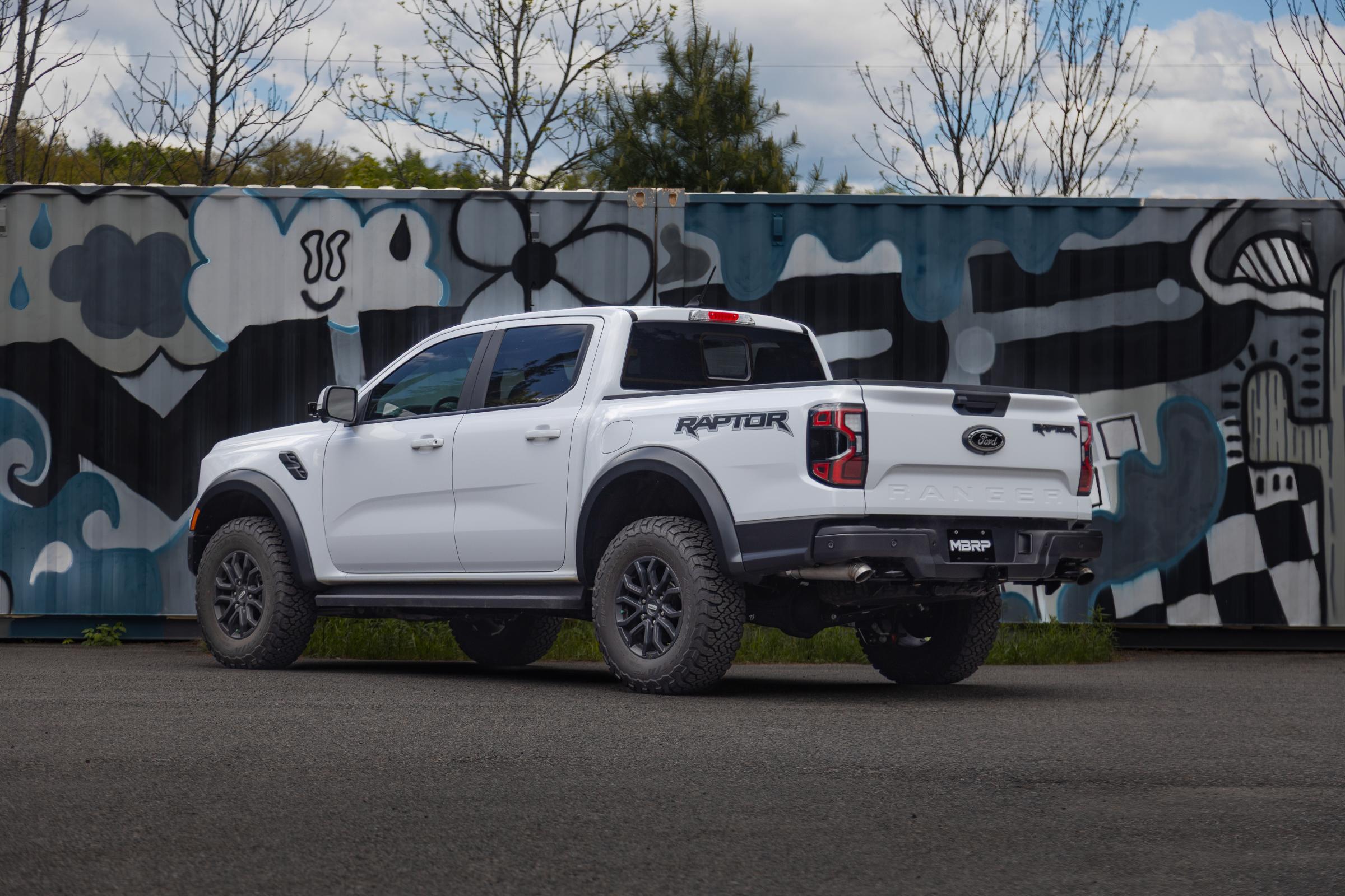 24-Present Ford Ranger Raptor 3.0L EcoBoost, Armor Pro 3-Inch Axle-Back Dual Rear Turn-Down MBRP
