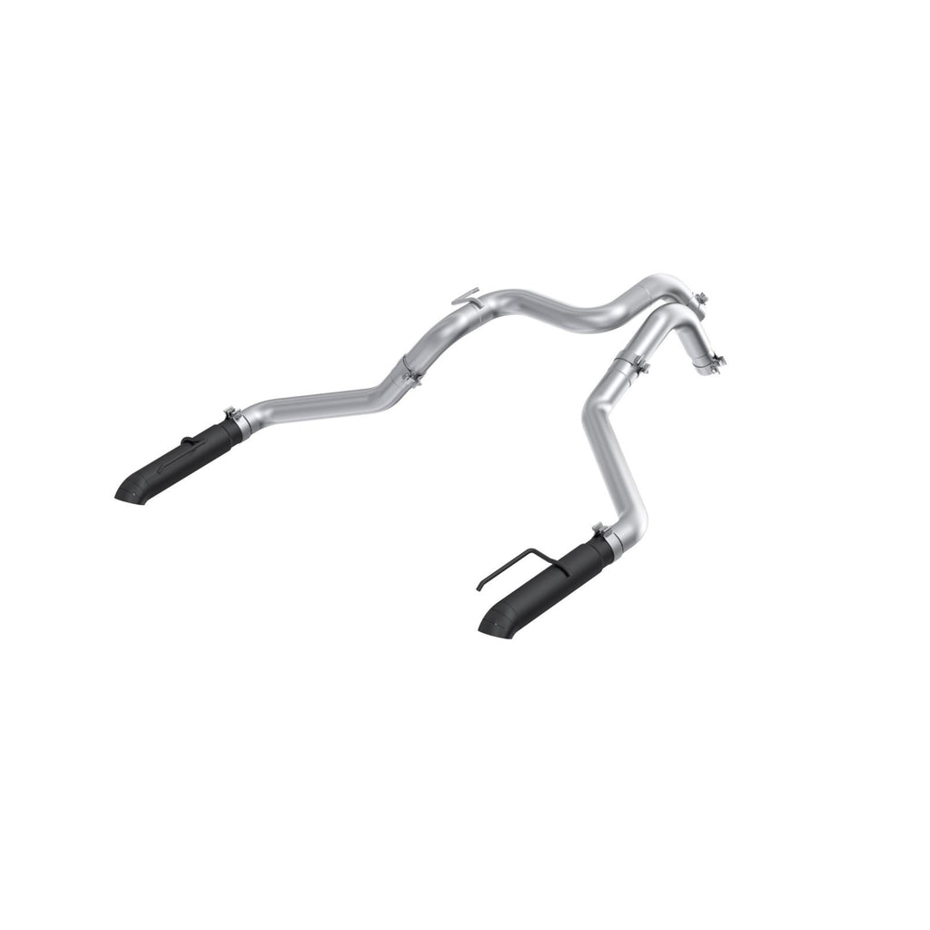 24-Present Ford Ranger Raptor 3.0L EcoBoost, Armor BLK 3-Inch Axle-Back Dual Rear Turn-Down MBRP