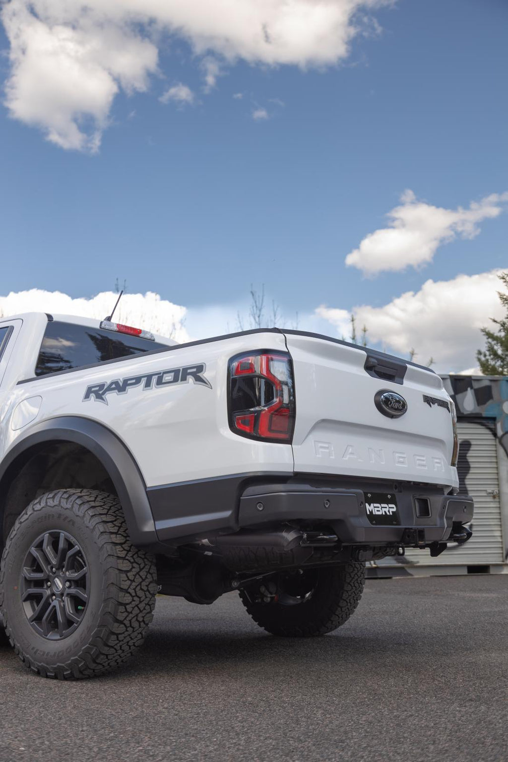 24-Present Ford Ranger Raptor 3.0L EcoBoost, Armor BLK 3-Inch Axle-Back Dual Rear Turn-Down MBRP