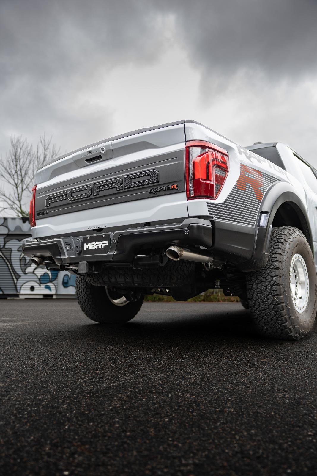 22-Present Ford F-150 Raptor 3.5L and Raptor R 5.2L Armor Pro 3-Inch Axle-Back Dual Split Rear Turn Down MBRP