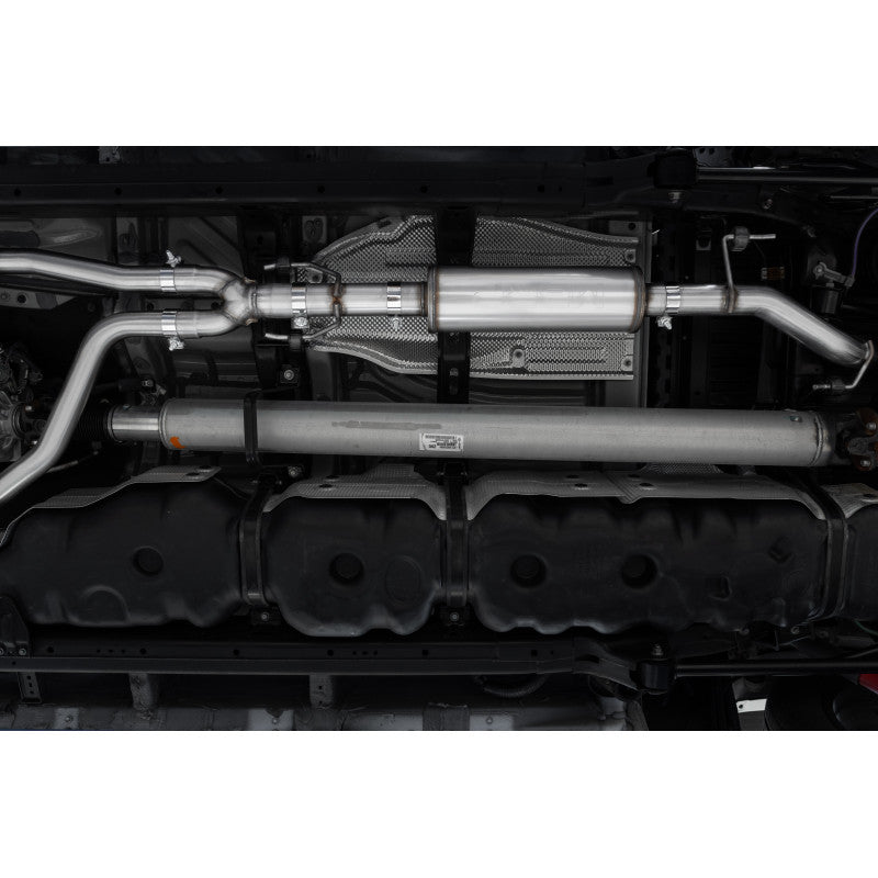 2022-Up Toyota Tundra 3.5L T304 Stainless Steel 2.5 Inch Dual Cat-Back Single Side Exit MBRP 