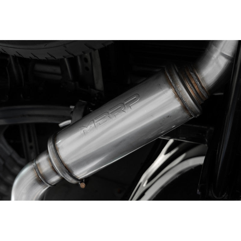 2022-Up Toyota Tundra 3.5L T304 Stainless Steel 2.5 Inch Dual Cat-Back Single Side Exit MBRP 