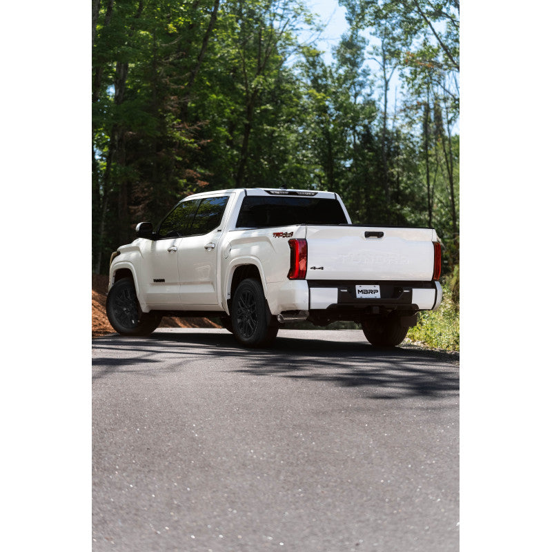 2022-Up Toyota Tundra 3.4L T304 Stainless Steel 2.5 Inch Dual Cat-Back Single Side Exit MBRP 