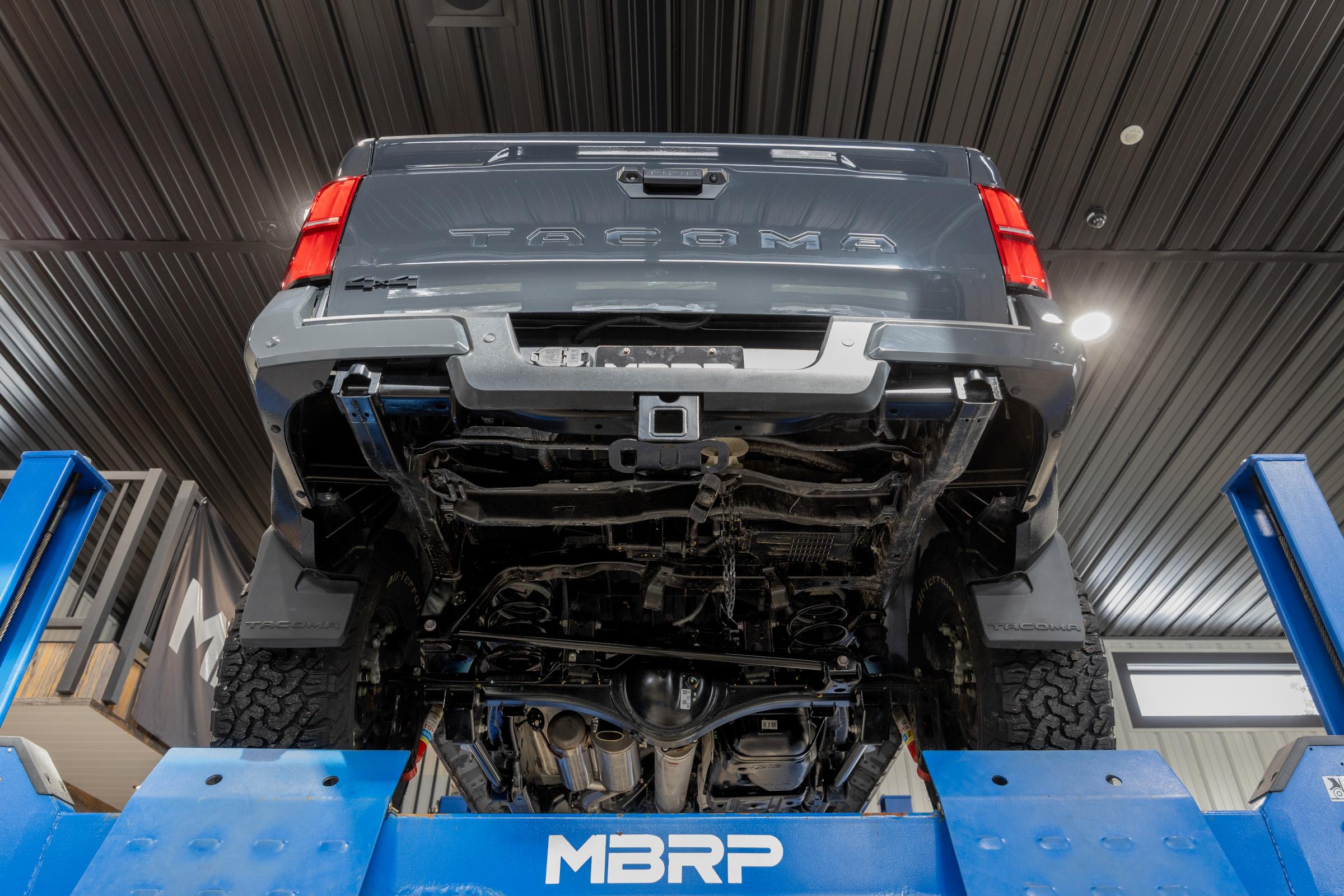 2024-Up Toyota Tacoma 2.4L Armor Lite 3-Inch Cat-Back Pre-Axle Turn Down, MBRP