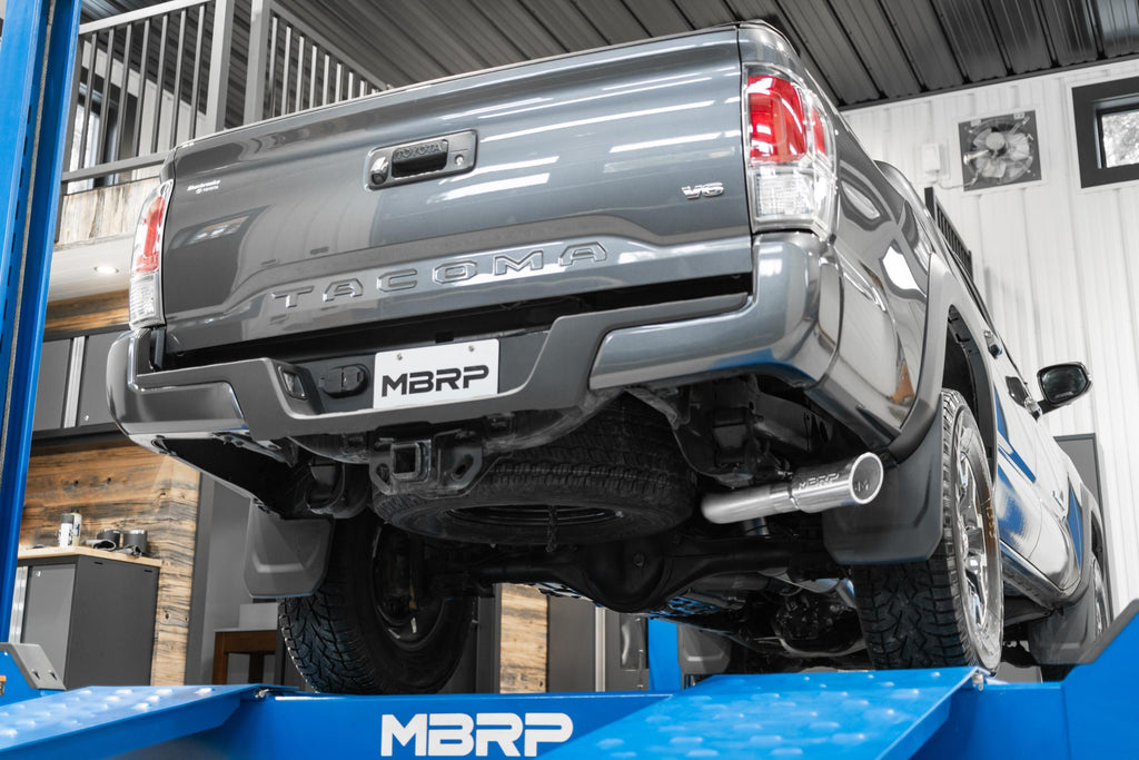 Toyota 3 Inch Cat Back Exhaust System For 16-23 Toyota Tacoma 3.5L Single Side Exit Black-Coated Aluminized Steel MBRP