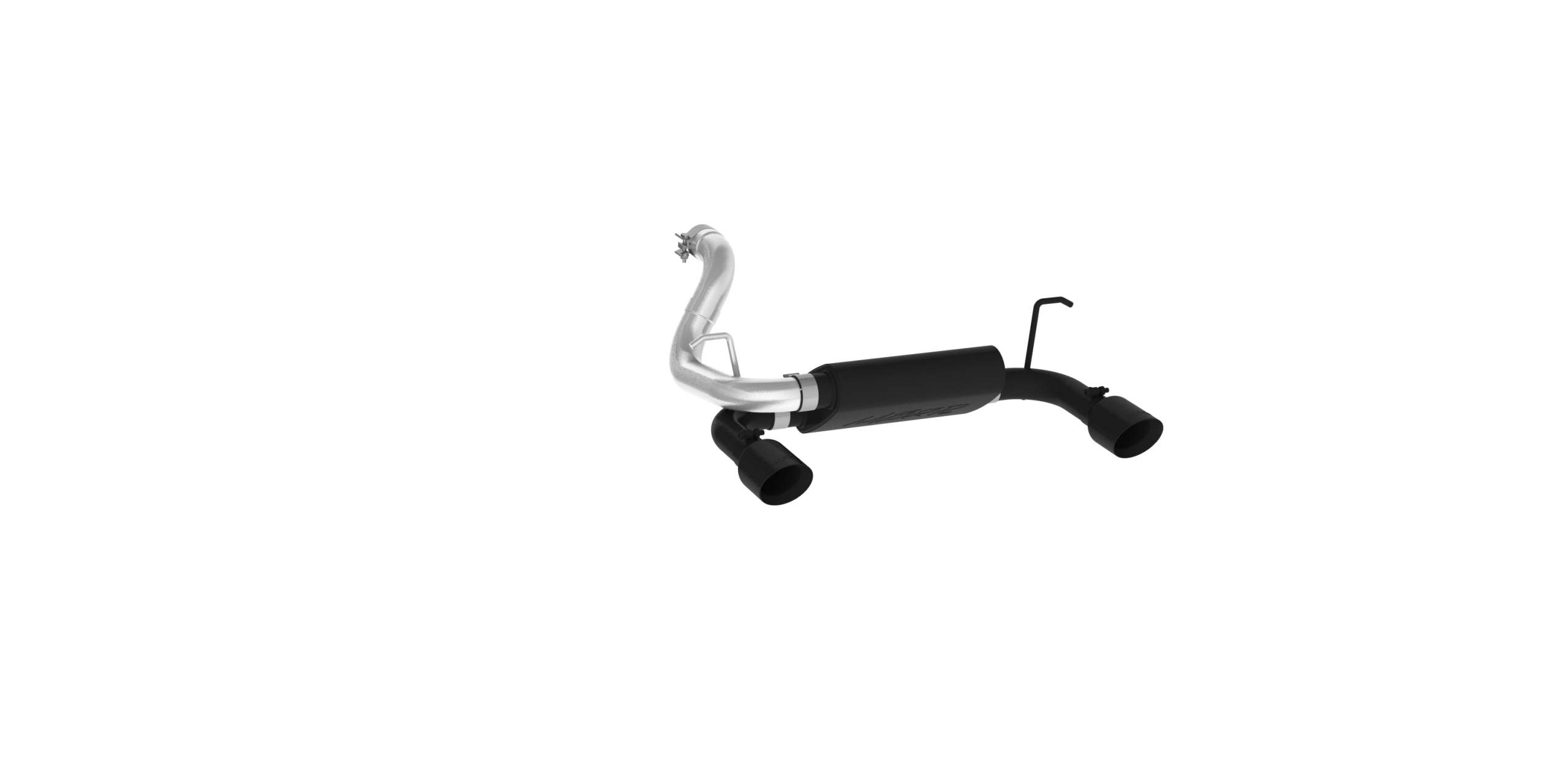 Jeep 2.5 Inch Axle Back Dual Rear Exit Armor BLK Series For 18-Up Wrangler JL 2/4 DR 3.6L MBRP