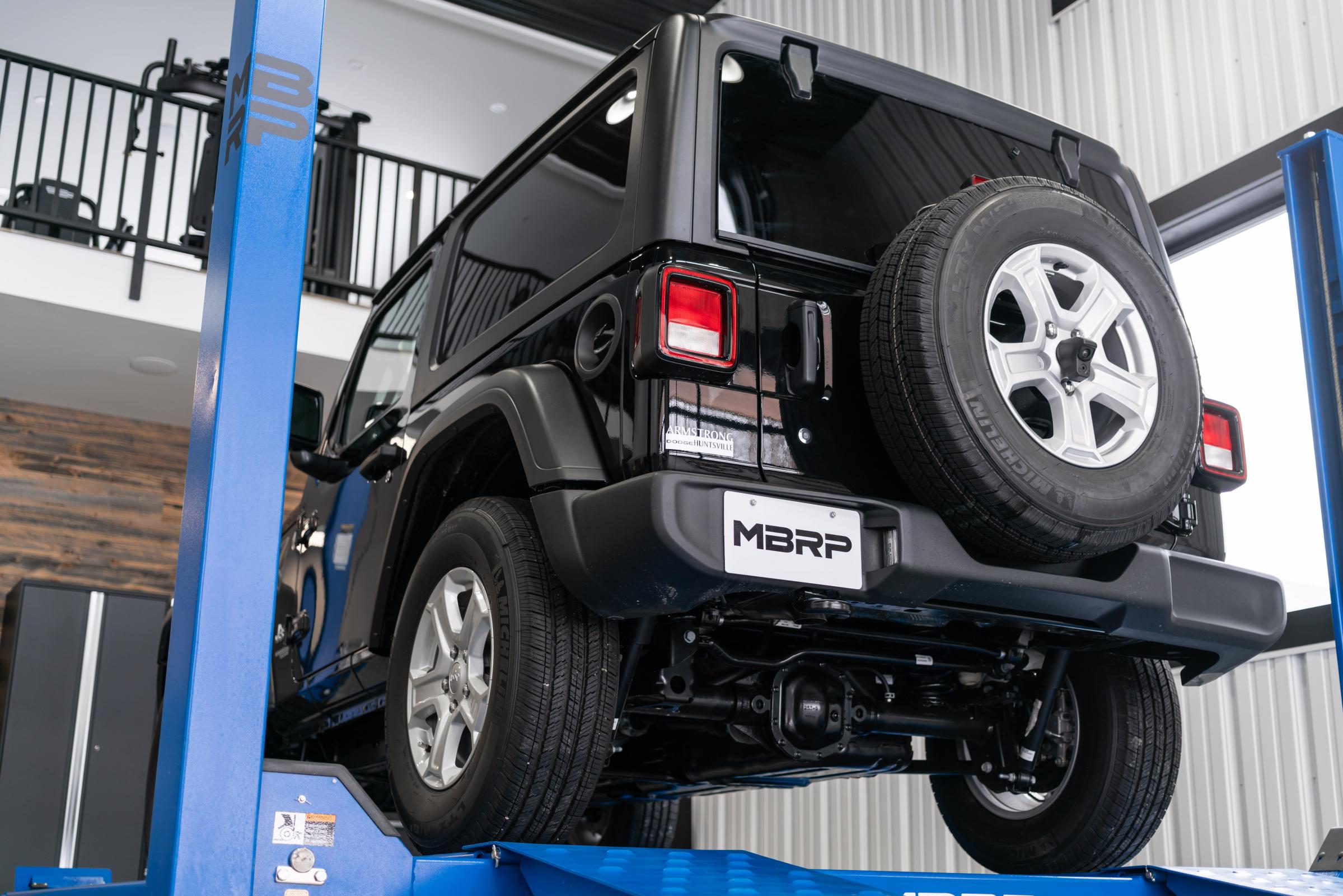 Jeep Cat Back Exhaust System Single Rear Exit Armor Lite Series For 18-Up Wrangler JL 2/4 Door 2.0L, 3.6L MBRP