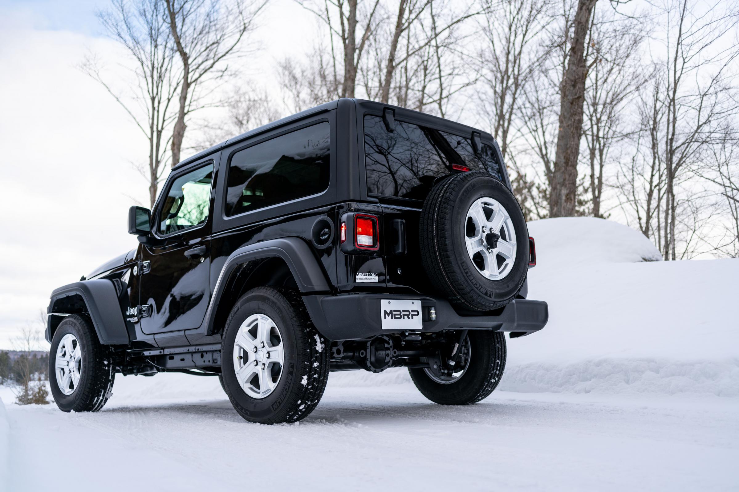 Jeep Cat Back Exhaust System Single Rear Exit Armor Lite Series For 18-Up Wrangler JL 2/4 Door 2.0L, 3.6L MBRP