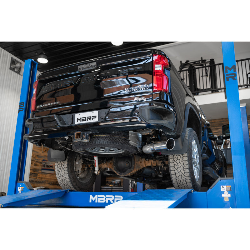 20-23 Chevy/GMC 2500/3500 Armor Lite Series Aluminized Steel 4 Inch Filter Back Single Side Exit Exhaust System MBRP