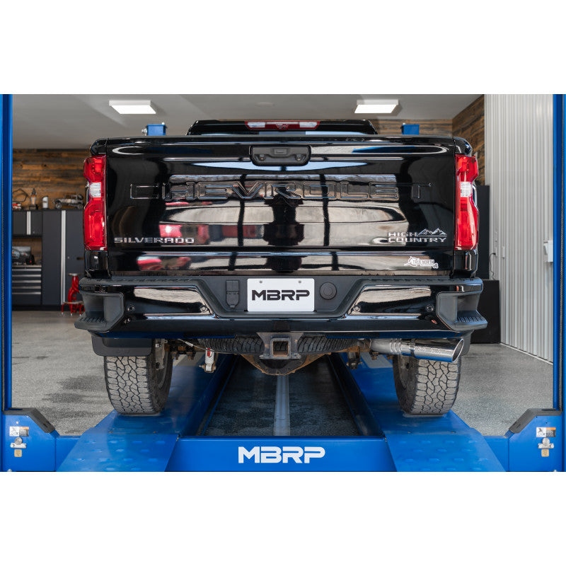20-23 Chevy/GMC 2500/3500 Armor Lite Series Aluminized Steel 4 Inch Filter Back Single Side Exit Exhaust System MBRP