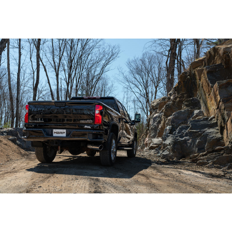20-23 Chevy/GMC 2500/3500 Armor Lite Series Aluminized Steel 4 Inch Filter Back Single Side Exit Exhaust System MBRP