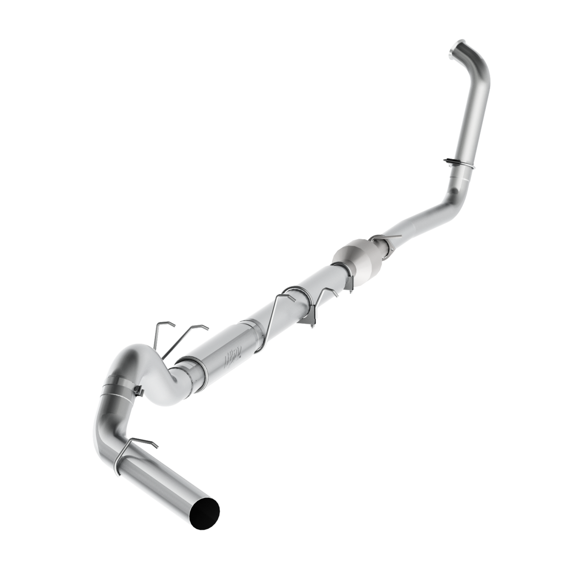 5 Inch Turbo Back Stock Cat Single Side Exit Aluminized Steel For 03-07 Ford F-250/350 6.0L, Extended Cab/Crew Cab MBRP