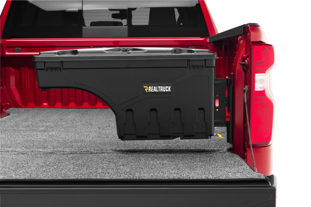 Truck Bed Storage Box Swing Case 2020-2026 Silverado/Sierra 2500 HD/3500 HD Passenger Side Black Smooth UnderCover