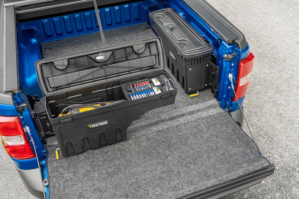 Truck Bed Storage Box Swing Case 2022-2026 Ford Maverick Passenger Side Black Smooth UnderCover