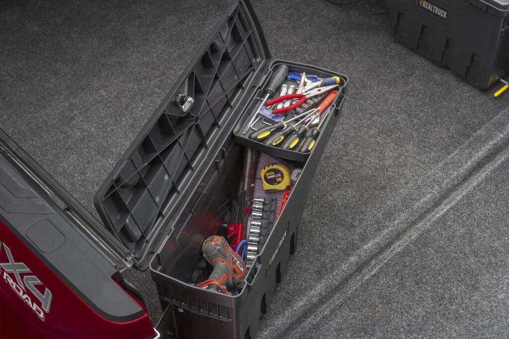 Truck Bed Storage Box Swing Case 2019-2026 (New Body Style) Ram 1500 Without RamBox Drivers Side Black Smooth UnderCover