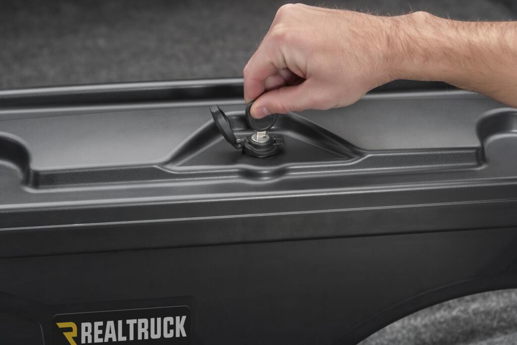 Truck Bed Storage Box Swing Case 2007-2021 Toyota Tundra Drivers Side Black Smooth UnderCover