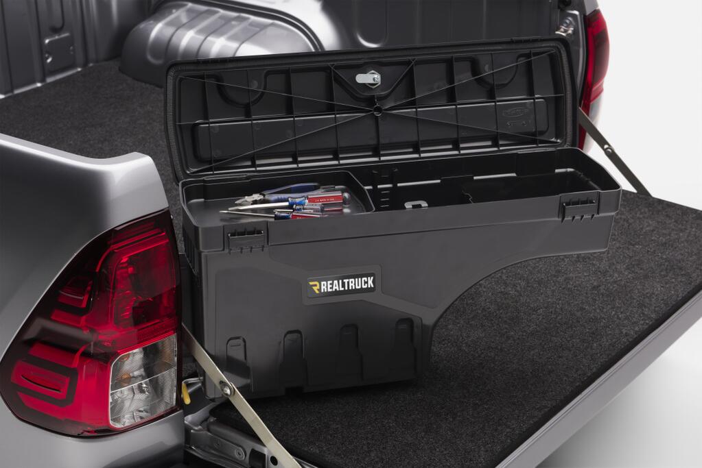 Truck Bed Storage Box Swing Case 2007-2021 Toyota Tundra Drivers Side Black Smooth UnderCover