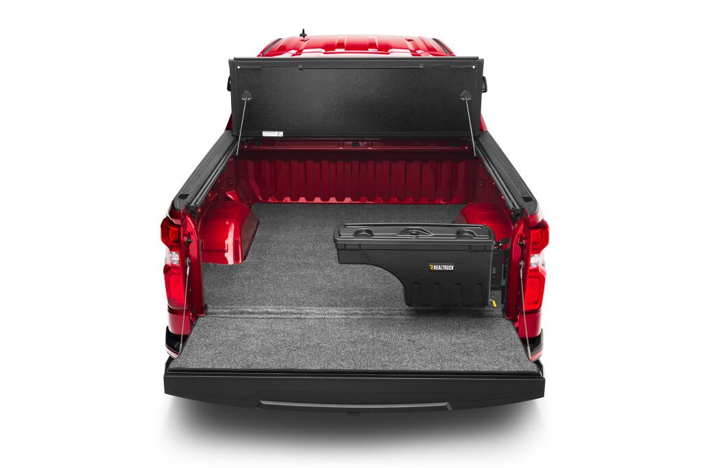 Truck Bed Storage Box Swing Case 2005-2023 Toyota Tacoma Passenger Side Black Smooth Works With Multi-Track Hardware UnderCover