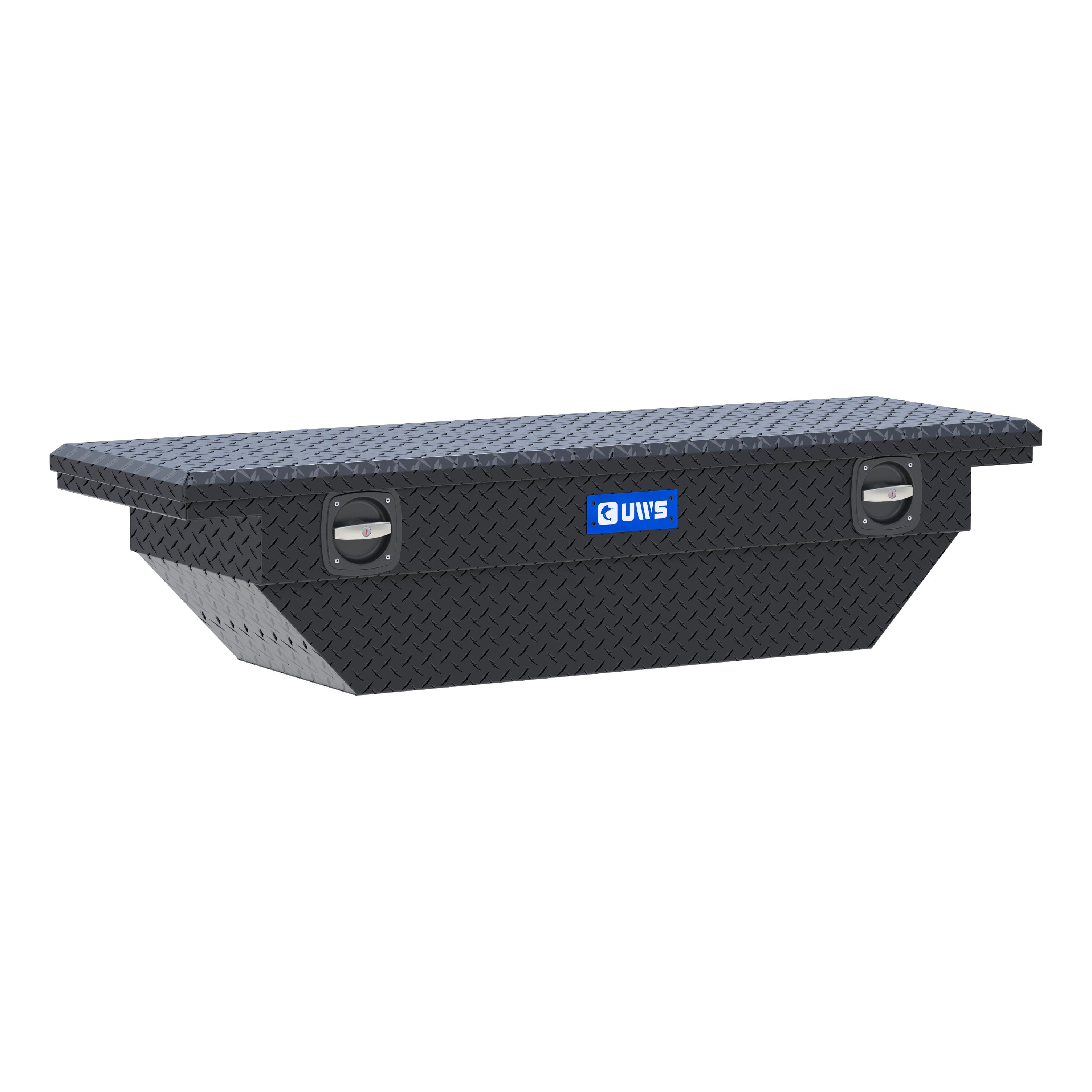 UWS SL-63-A-LP-MB Matte Black 63" Secure Lock Angled Tool Box, Low Profile (LTL Shipping Only)