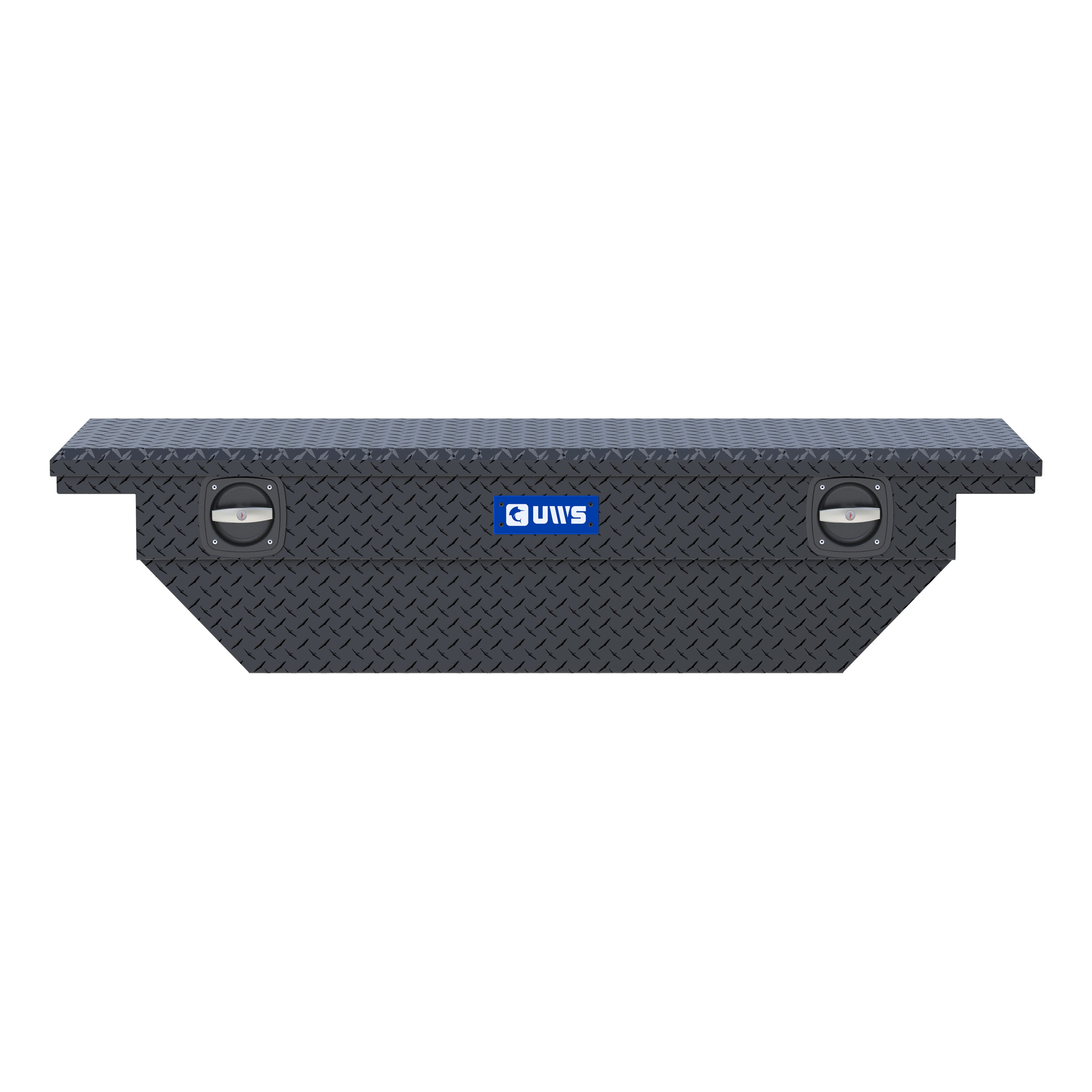 UWS SL-63-A-LP-MB Matte Black 63" Secure Lock Angled Tool Box, Low Profile (LTL Shipping Only)