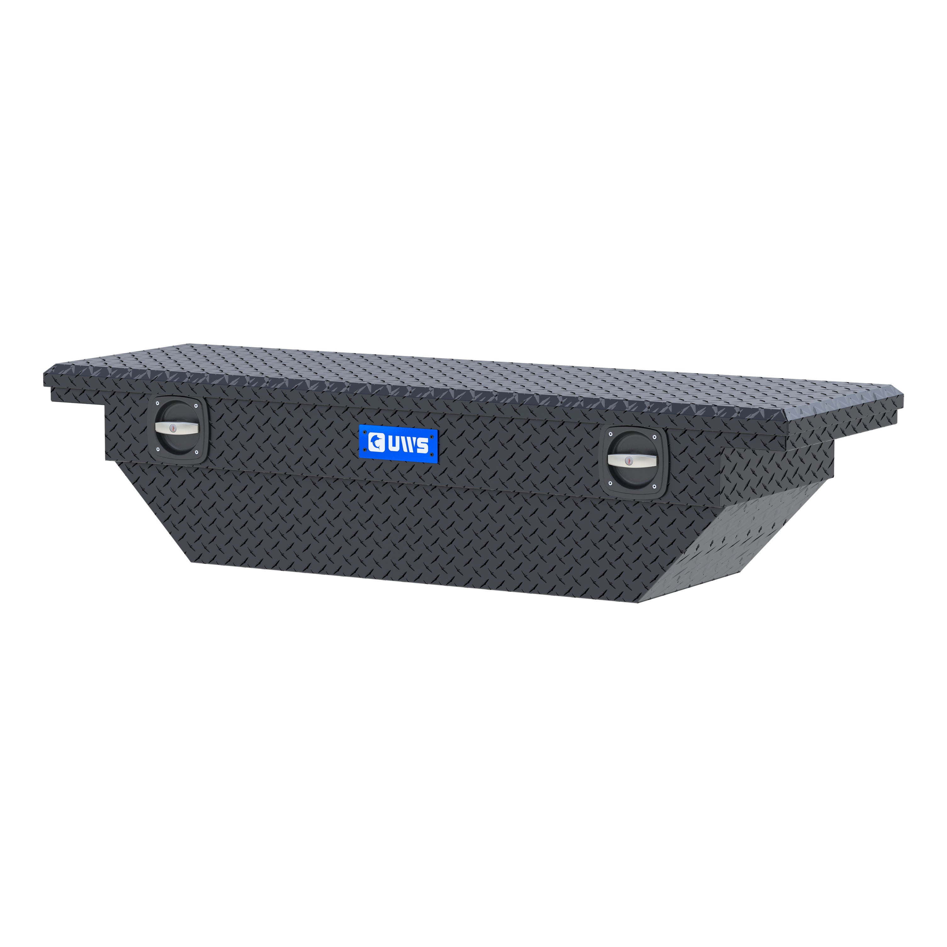 UWS SL-63-A-LP-MB Matte Black 63" Secure Lock Angled Tool Box, Low Profile (LTL Shipping Only)