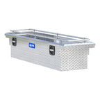 UWS SL-69-LP-R Bright Aluminum 69" Secure Lock Crossover Truck Tool Box with Low Profile & Rail