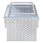 UWS SL-69-LP-R Bright Aluminum 69" Secure Lock Crossover Truck Tool Box with Low Profile & Rail