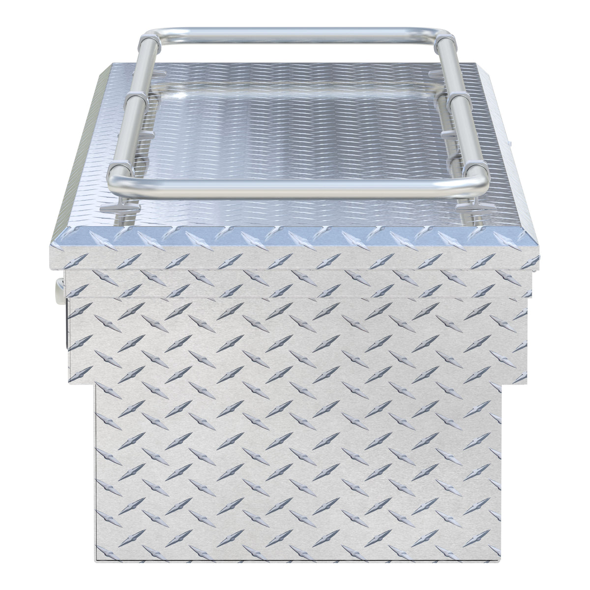 UWS SL-69-LP-R Bright Aluminum 69" Secure Lock Crossover Truck Tool Box with Low Profile & Rail