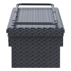 UWS SL-72-LP-MB-R Matte Black Aluminum 72" Secure Lock Crossover Truck Tool Box, Low Profile, Rail