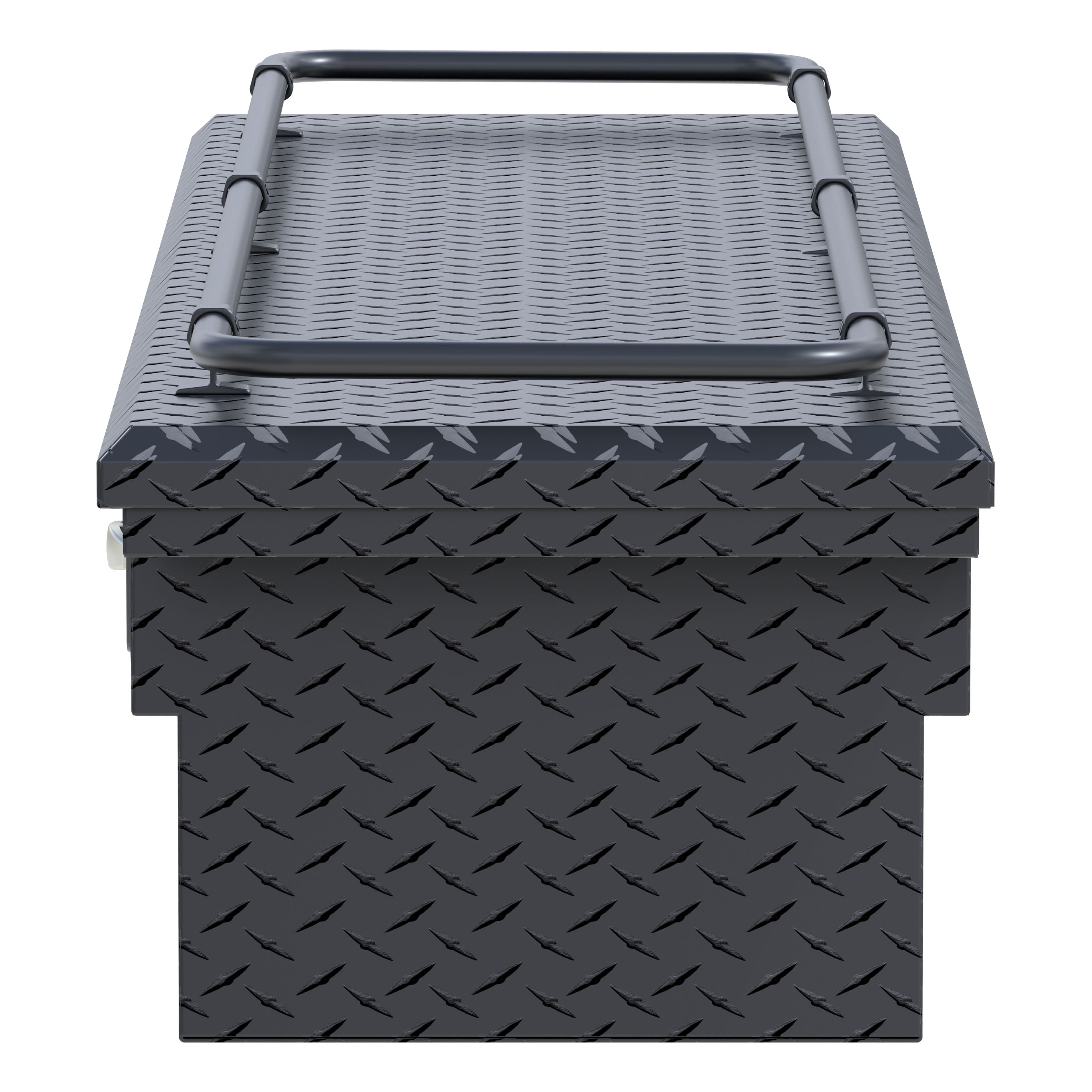 UWS SL-72-LP-MB-R Matte Black Aluminum 72" Secure Lock Crossover Truck Tool Box, Low Profile, Rail