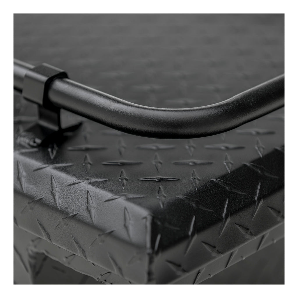 UWS SL-72-LP-MB-R Matte Black Aluminum 72" Secure Lock Crossover Truck Tool Box, Low Profile, Rail