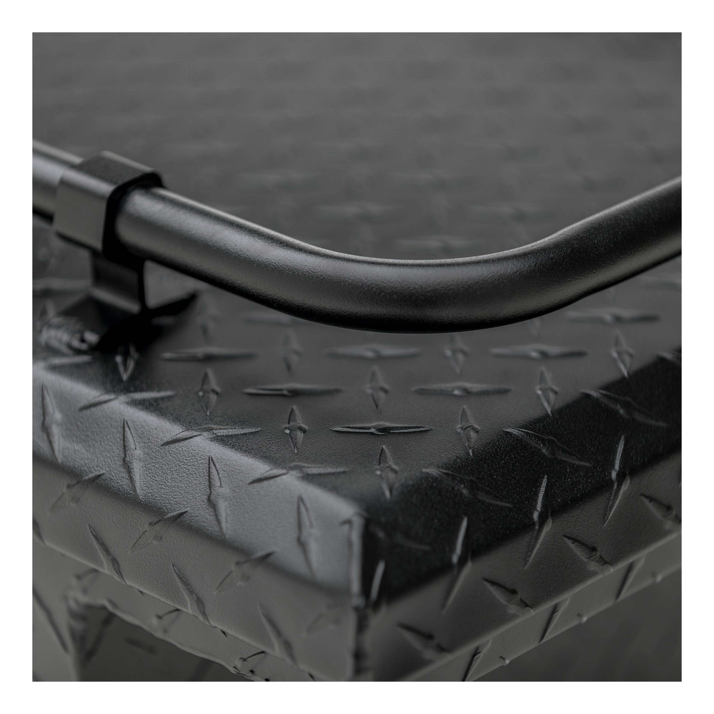 UWS SL-72-LP-MB-R Matte Black Aluminum 72" Secure Lock Crossover Truck Tool Box, Low Profile, Rail