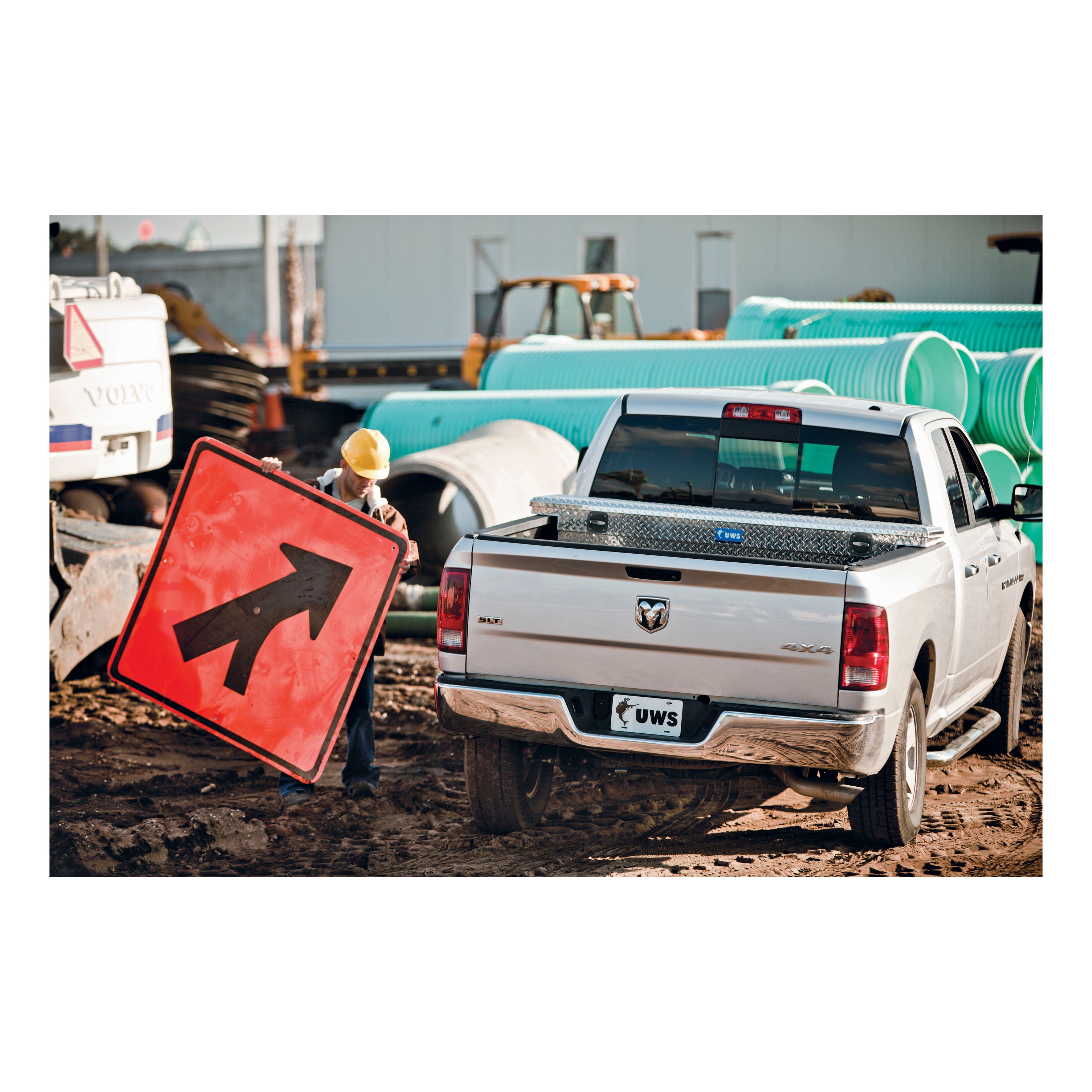 UWS SL-72-LP Bright Aluminum 72" Secure Lock Truck Tool Box, Low Profile (LTL Shipping Only)