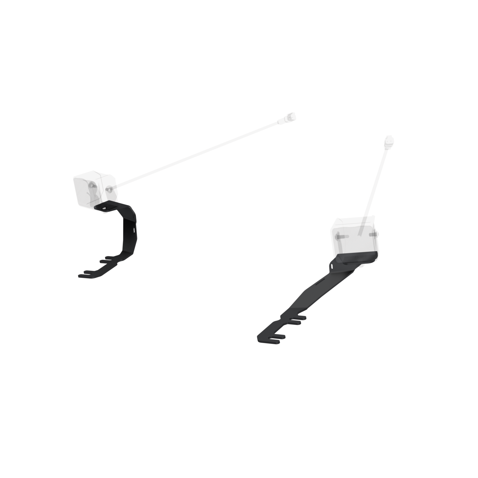 24-26 Ford Ranger, Black-Coated Ditch Light Bracket MBRP