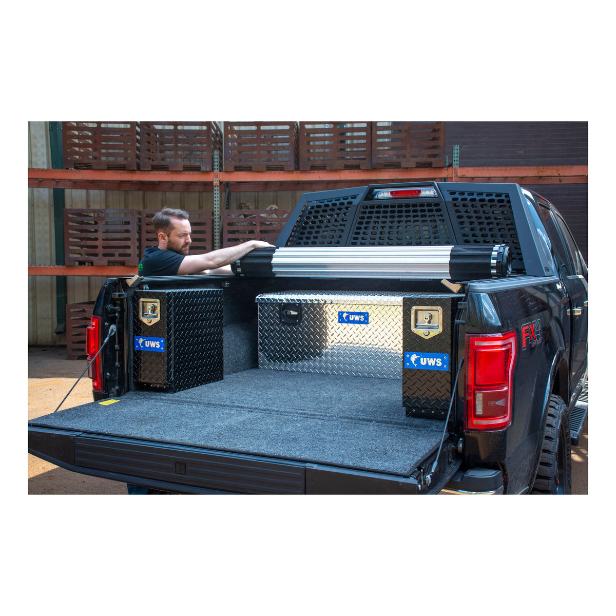 UWS SLC-48 Bright Aluminum Secure Lock 48" Under Tonneau Chest Box (LTL Shipping Only)
