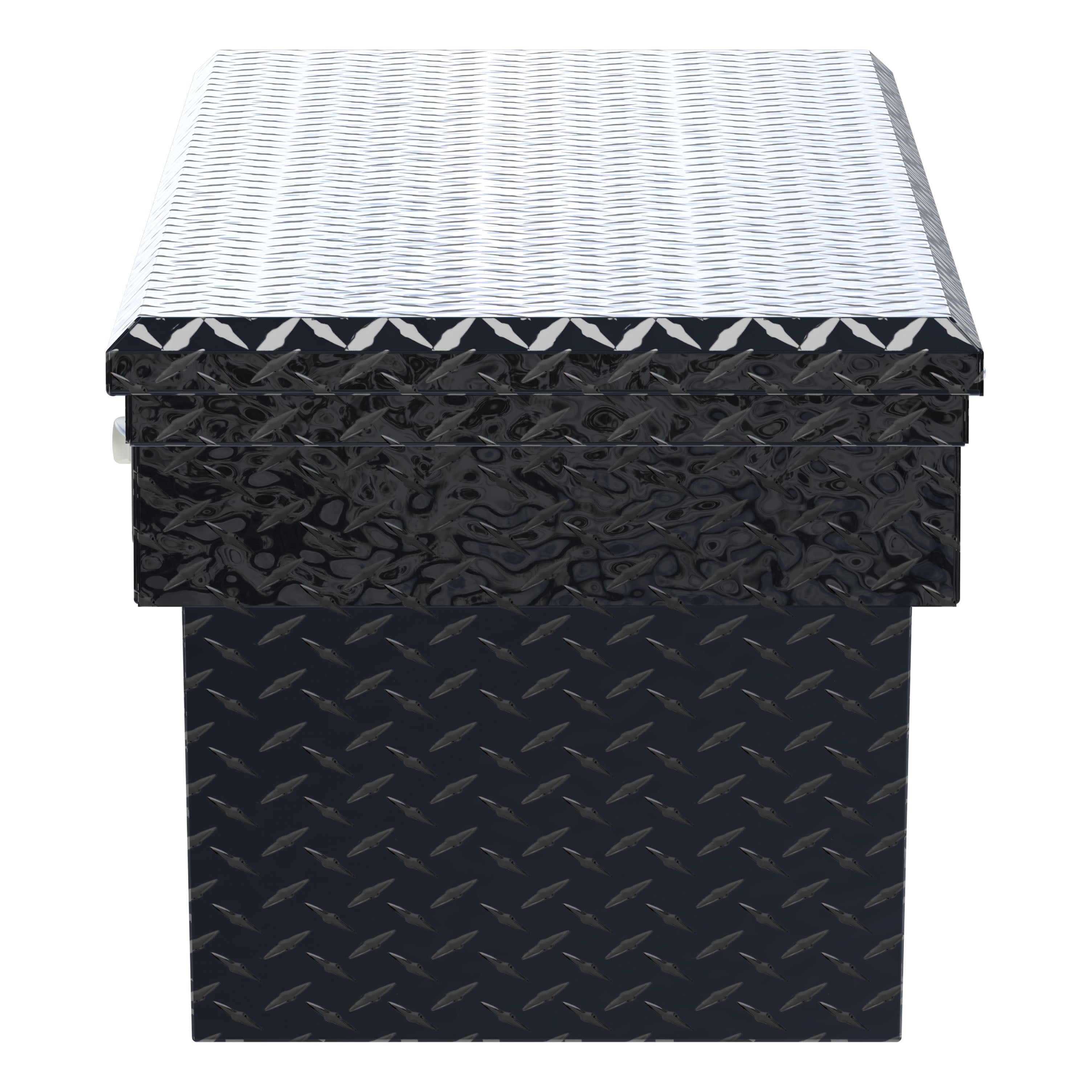UWS SLD-69-A-LP-BLK Gloss Black Aluminum 69" Deep Angled Secure Lock Truck Tool Box with Low Profile