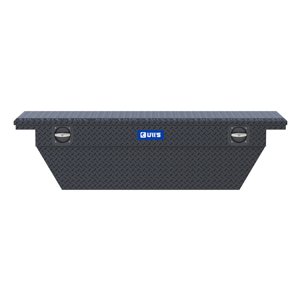 UWS SLD-69-A-LP-MB Matte Black Aluminum 69" Deep Angled Secure Lock Truck Tool Box with Low Profile
