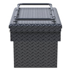 UWS SLD69-A-LP-MB-R Matte Black Aluminum 69" Deep Angled Secure Lock Tool Box, Low Profile, Rail