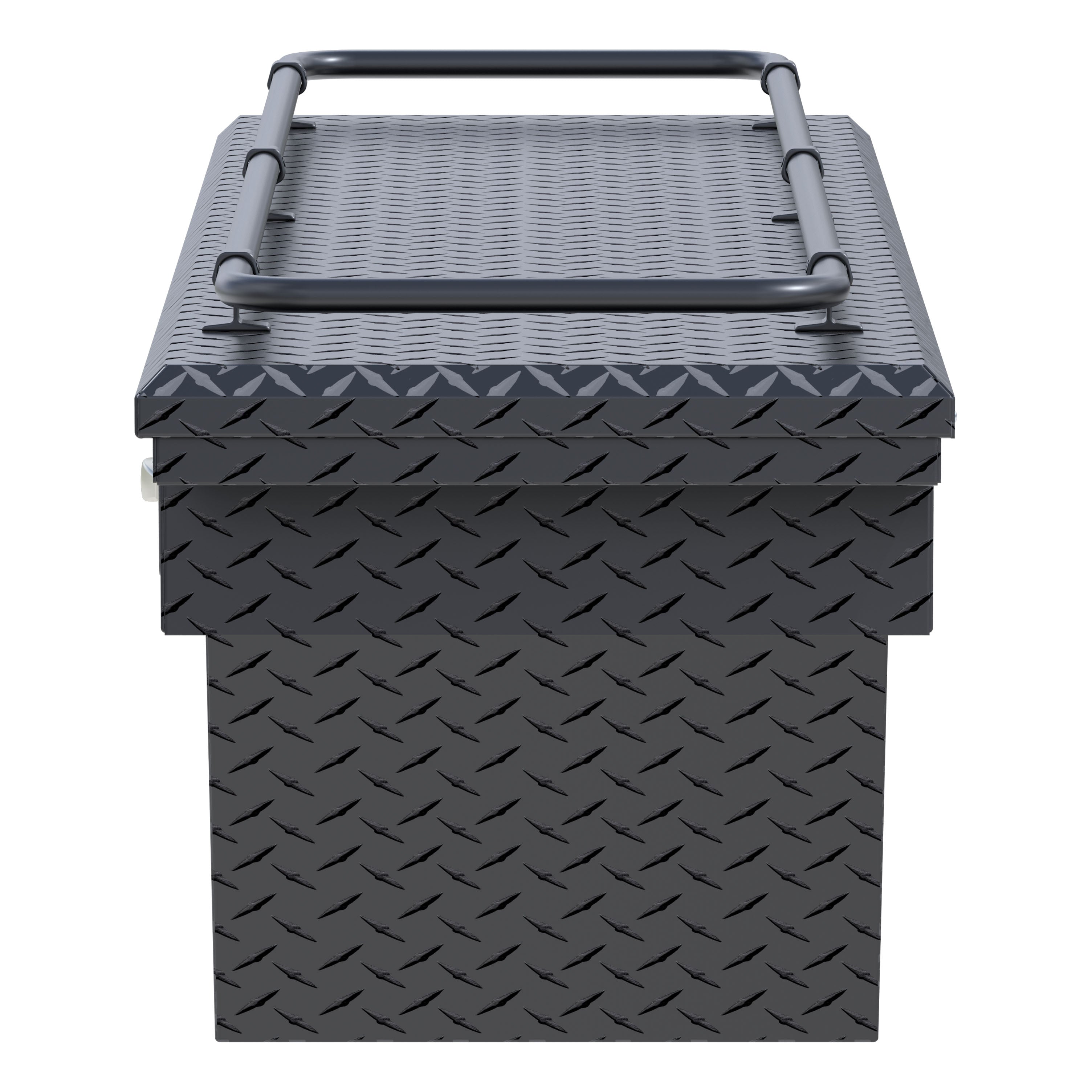 UWS SLD69-A-LP-MB-R Matte Black Aluminum 69" Deep Angled Secure Lock Tool Box, Low Profile, Rail