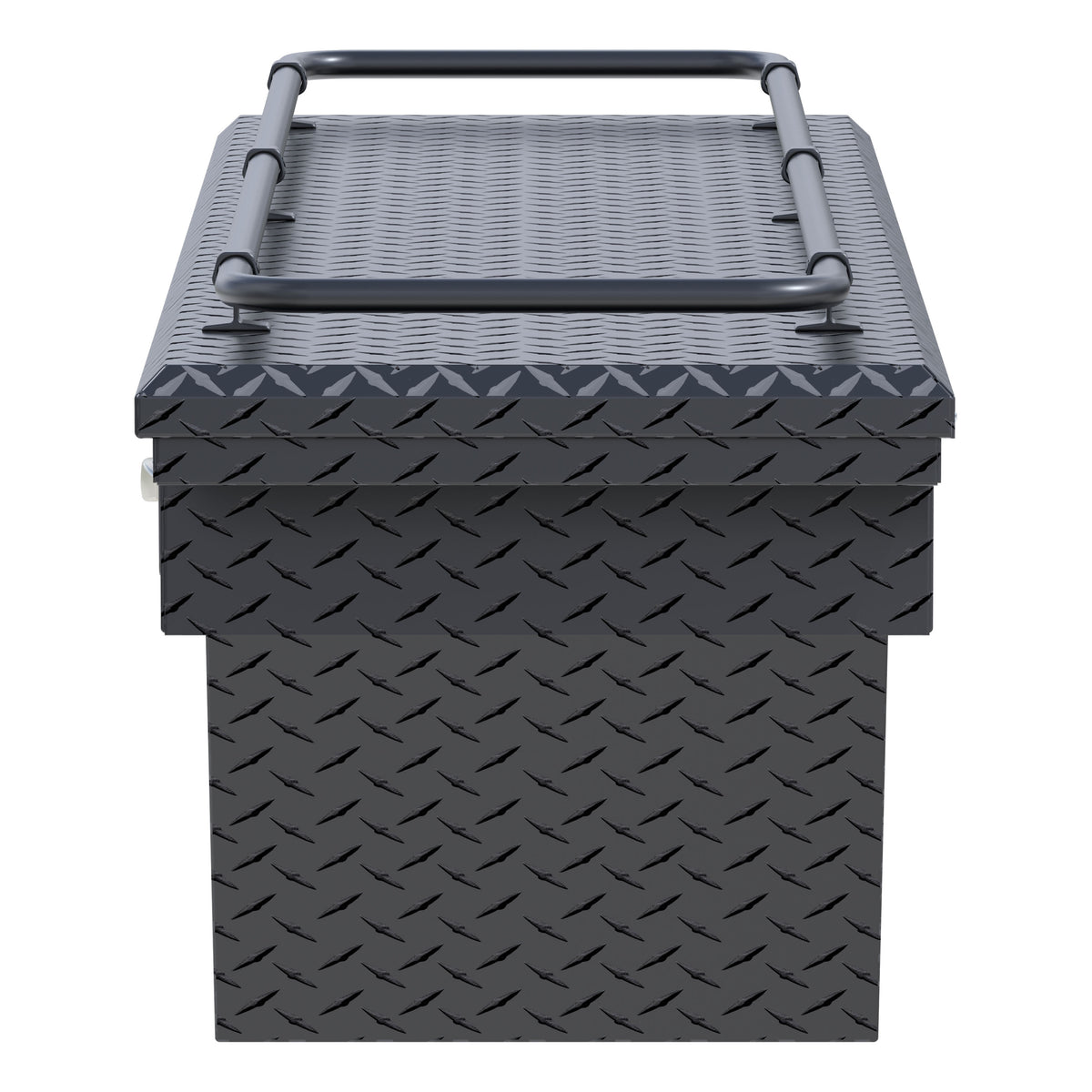 UWS SLD69-A-LP-MB-R Matte Black Aluminum 69" Deep Angled Secure Lock Tool Box, Low Profile, Rail