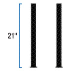 UWS SM-LEGS-BLK Replacement Black Aluminum Truck Side Tool Box Legs, 1 Pair