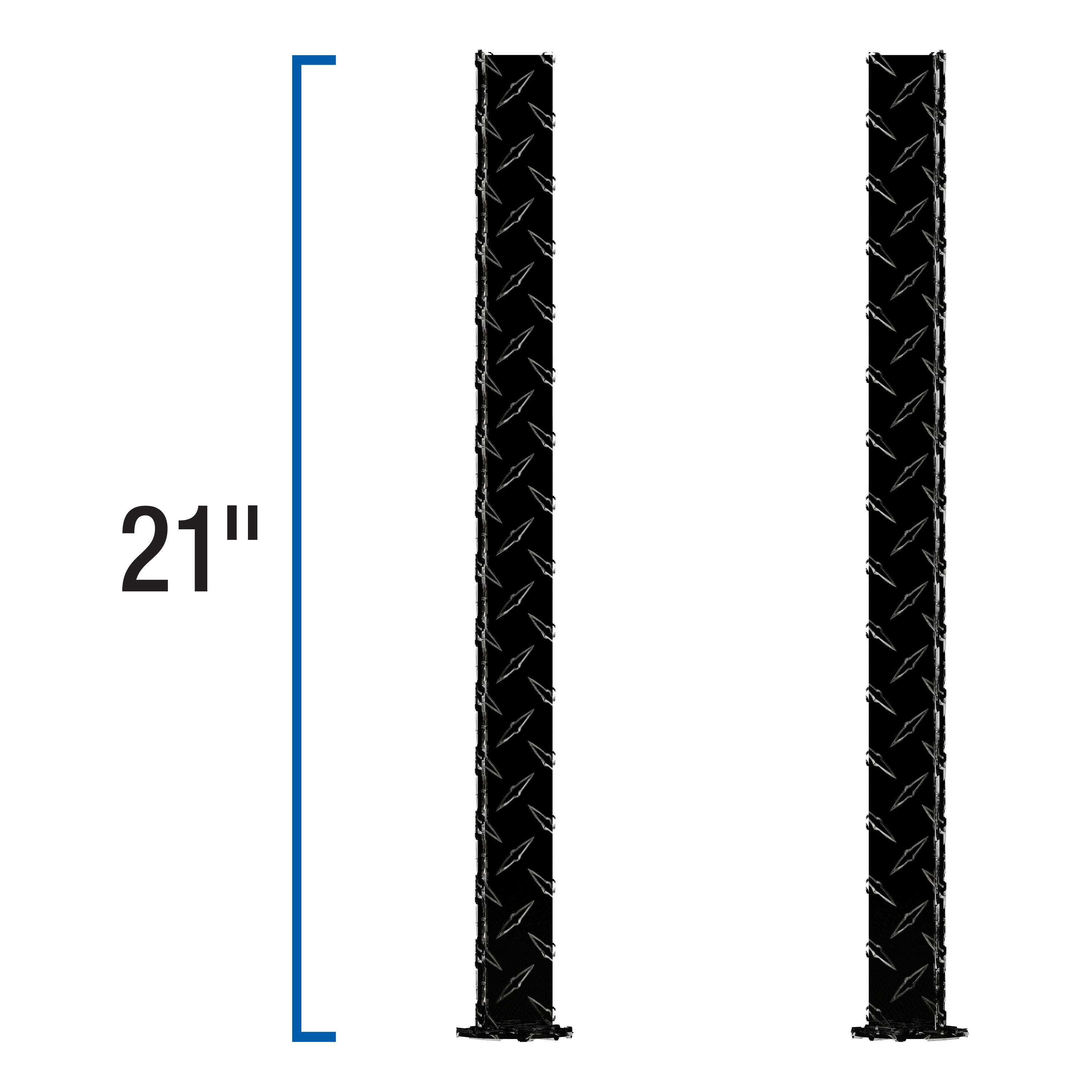 UWS SM-LEGS-BLK Replacement Black Aluminum Truck Side Tool Box Legs, 1 Pair