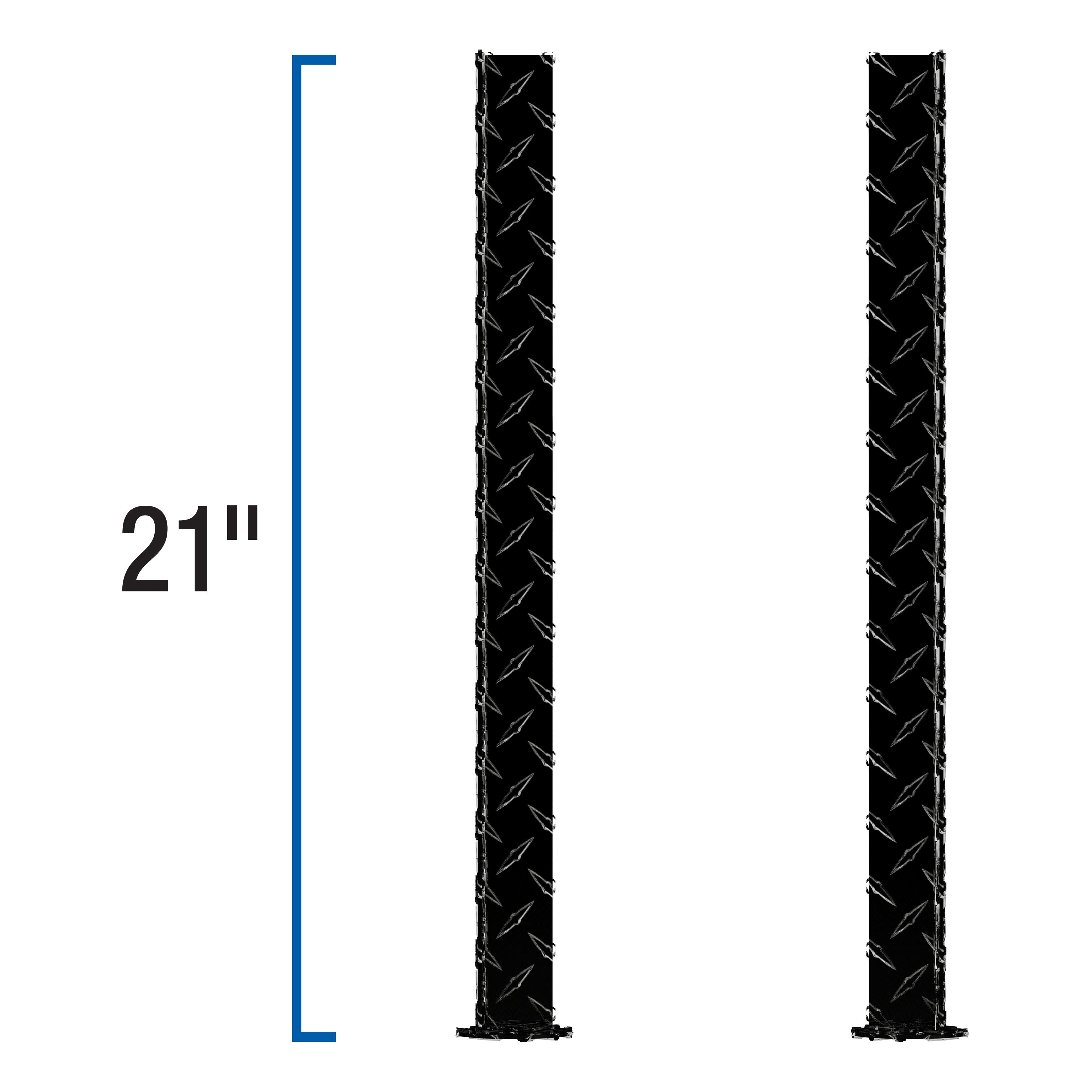 UWS SM-LEGS-BLK Replacement Black Aluminum Truck Side Tool Box Legs, 1 Pair